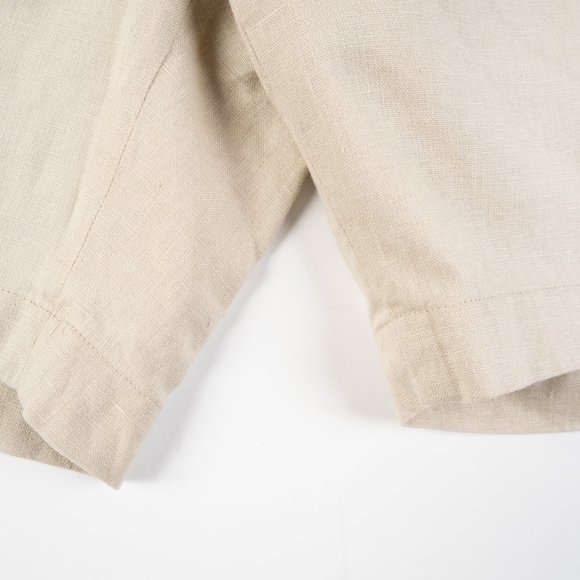 BROOKS BROTHERS 346 100% Linen tan pleated shorts size 38, fit like 36 - Picture 7 of 10